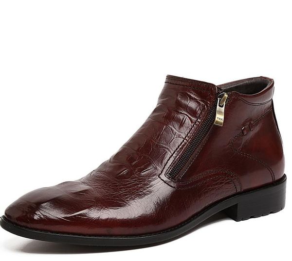 

жемчужная натуральная кожа коричневая мужская обувь 120130005660, Black