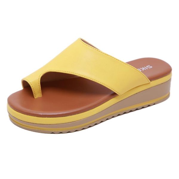 

slippers 2021 fashion ladies european and american sandals lightweight wedge heel large size, Black