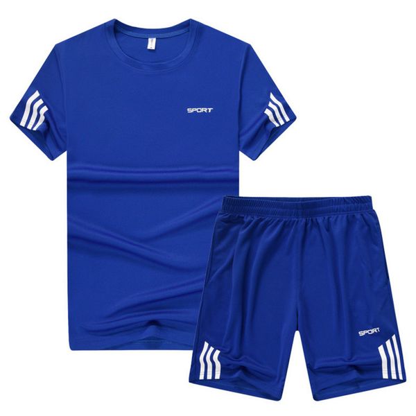 

2018 new fashion sportsuit and tee shirt set mens t shirt shorts + short pants men summer tracksuit men casual brand tee shirts, Gray
