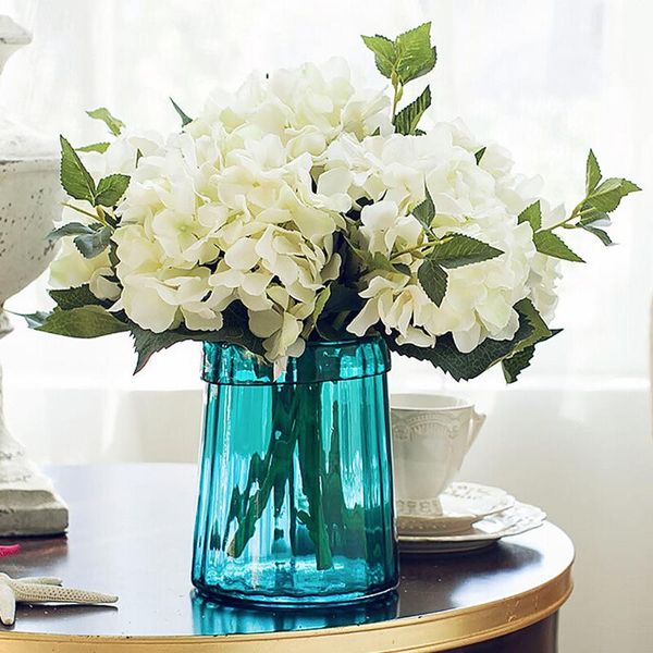 

silk hydrangea diy gifts wedding christmas decor for home fake floristics plastic household products artificial flowers rattan