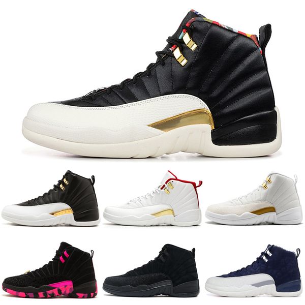 

12 12s Men Basketball Shoes FIBA Game Royal Reverse Taxi Winterized Dark Grey Playoffs University Blue Mens Trainers Sports Sneakers 7-13