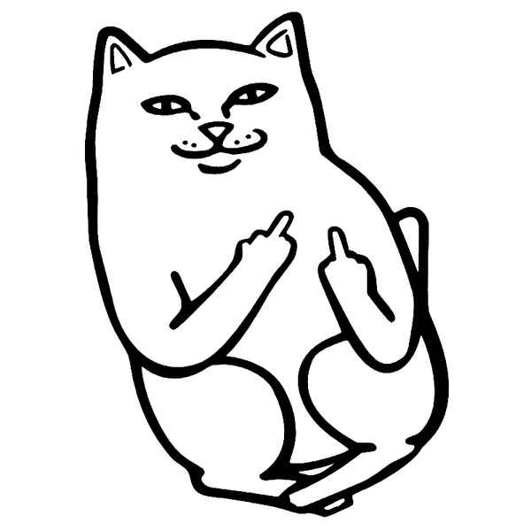 

15*10.8cm cat flipping the bird - funny car window bumper novelty jdm drift vinyl decal sticker be different modern decal