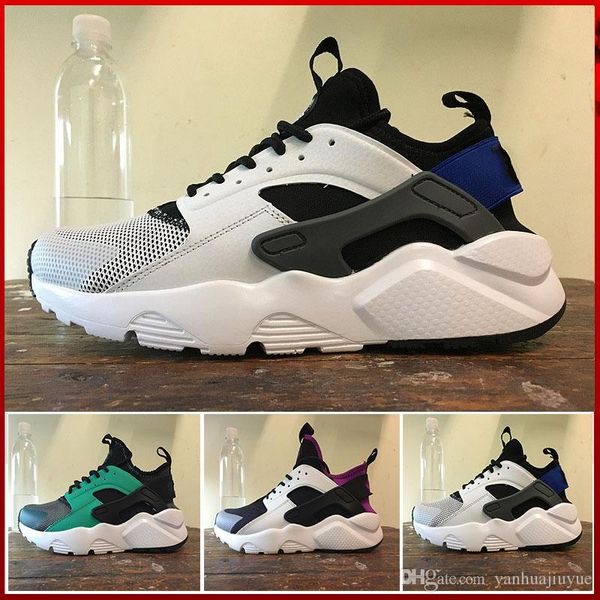 

2019 white dot дешевые huarache 4,0 iv 1,0 кроссовки классические тройной черный красный мужчины женщины марка huaraches спортивные кроссовк