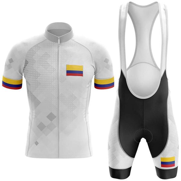 

classic retro colombia pro cycling set mtb bicycle wear maillot ropa ciclismo bike uniform cycling jersey set clothing, Black;blue