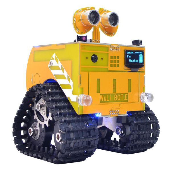 

wulibot scratch + mixly programmable robot rc programming track car steam educational programable toys with / without camera
