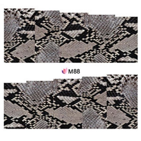

home diy foils transfer art adhesive salon fashion snake print full wrap manicure tools nail sticker, Black