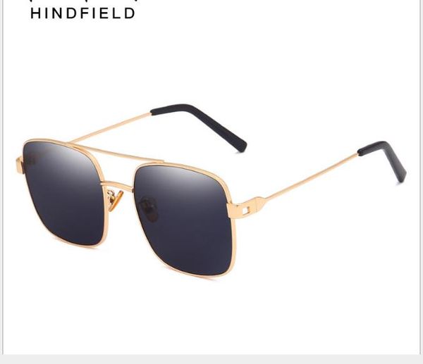 

new metal trendy large frame sunglasses for men and women, White;black