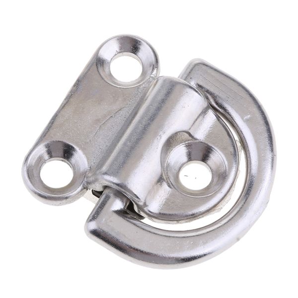 

316 stainless steel folding pad eye, 46mm/1.8" wide 6mm/5/16" ring for boat