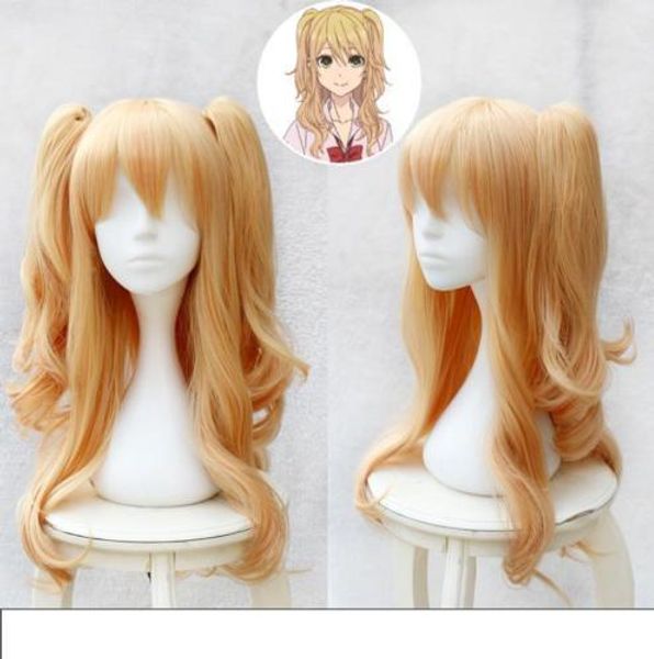 Citrus yuzu aihara mei aihara roxo ouro preto longo encaracolado peruca cosplay anime