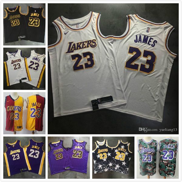 

mens lebron james fashion swingman jersey los angeles lakers lebron 23 james stitchedd dense nba basketball jersey, Black