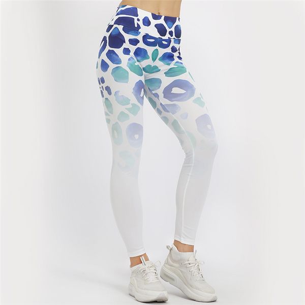 

brands women leggingsÂ fashion ink painting printed leggings slim high waist elastic leggingsÂ gyms fitness trousersÂ, Black