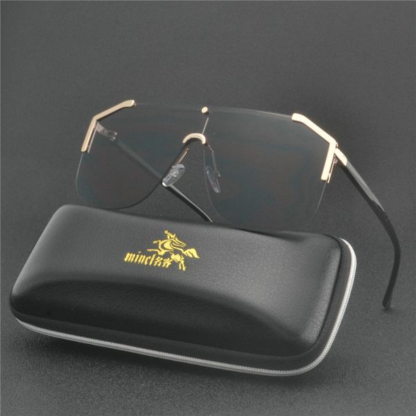 

mincl retro oversized sunglasses women rimless fashion sun glasses men brand metal frame shades sun glasses female eyewear nx, White;black