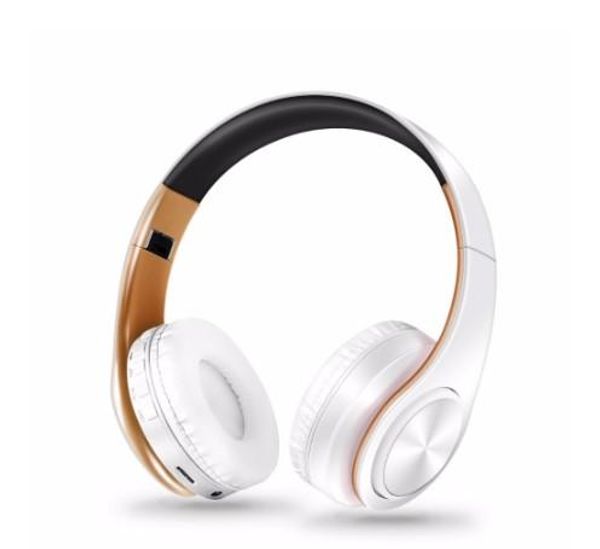 

new gold colors bluetooth headphones wireless stereo headsets earbuds with mic /tf card