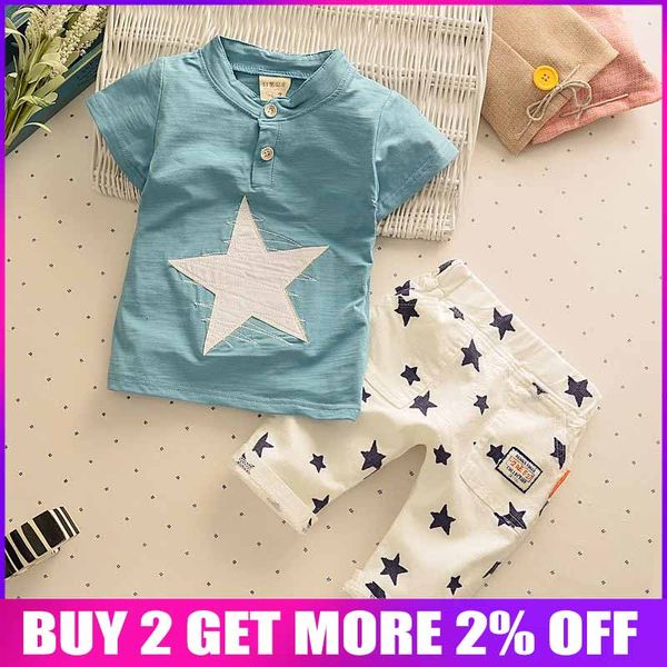 

bibicola summer boys clothing set children t-shirt+ shorts pants 2pcs clothes sets kids boys sport suit casual outfit suits, White