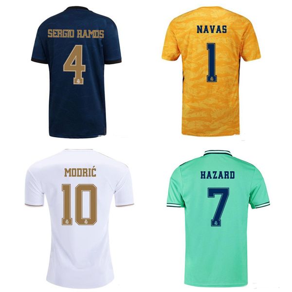

19 20 real madrid soccer jerseys asensio modric football shirt 2019 2020 benzema kroos isco jersey hazard camisas de futebol, Black;yellow