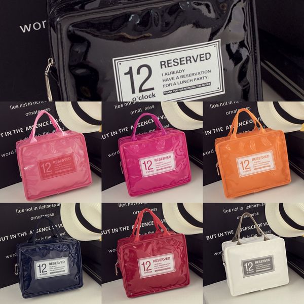 

square large portable thermal insulation hand ice hand lunch ice lunch box bag pu waterproof cosmetic bag