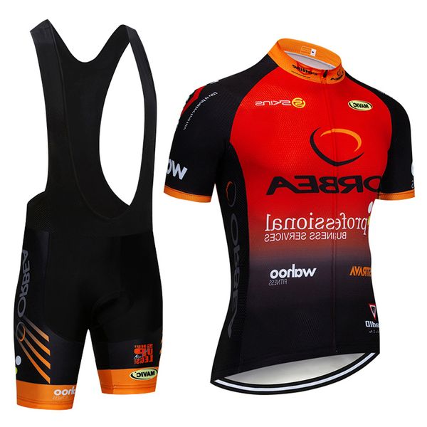 

2019 team orbea cycling jersey 20d gel pad bibs shorts ropa ciclismo quick dry pro cycling wear mens summer bike maillot suit, Black;red