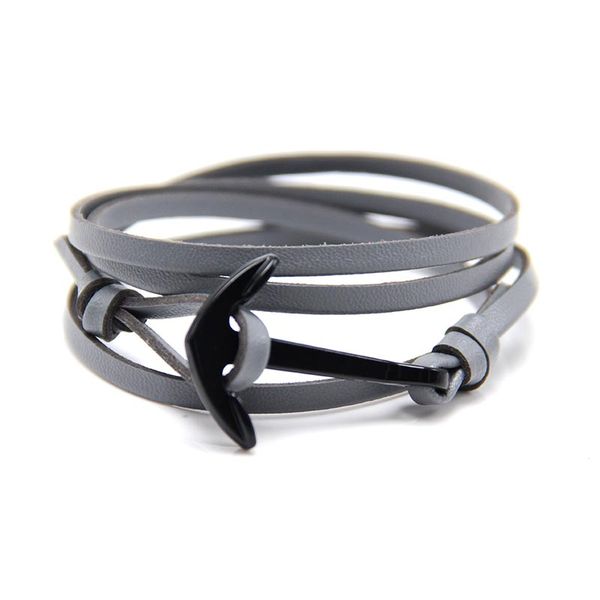 

new arrival fashion pu leather wrap half bend 3 row hooks bracelet for man in 7 colors with black hook, Golden;silver