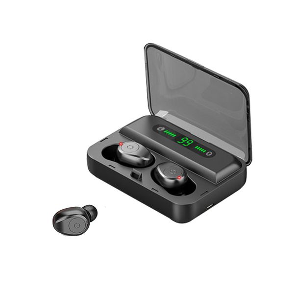 

tws bluetooth headset with advanced sound quality digital led display, wireless binaural headphones, in-ear high-capacity rechargeable earbu