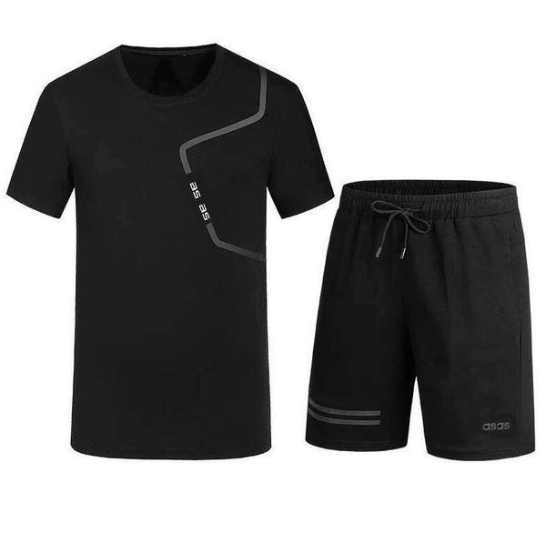 

summer white black designer tracksuit with letters fashion brand sportsuits for men logo luxury short sleeved jogger pants suits l-5xl, Gray