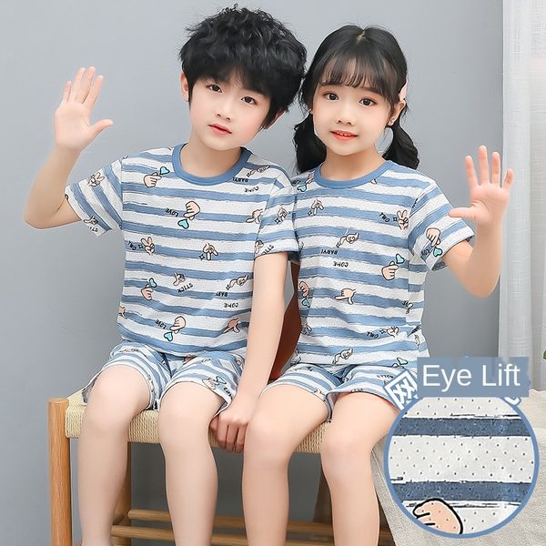 

lrgzb 2020 summer clothes two-piece set wear short sleeve suit mesh jacquard boy children's t-shirt children's clothing girl t-shi