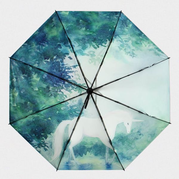 

unicorn anti uv sunny umbrella rain women floding mini sun umbrella men windproof hediyelik cute rain umbrellas for kids uby035