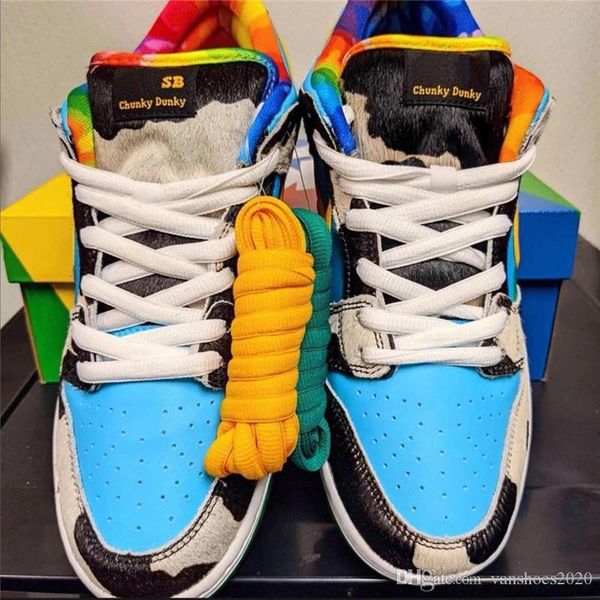

2020 authentic ben & jerrys x sb dunk low chunky dunky white lagoon pulse-black-universit running shoes with box cu3244-100