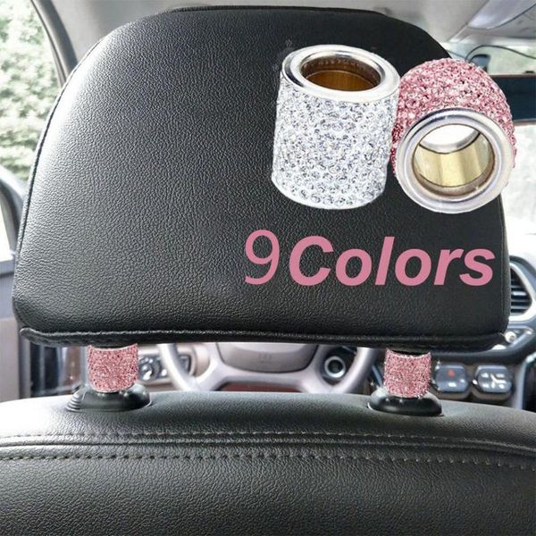

1pc crystal car seat headrest collar decor charms diamond bling rhinestone car interior accessories for headrest collars #py10