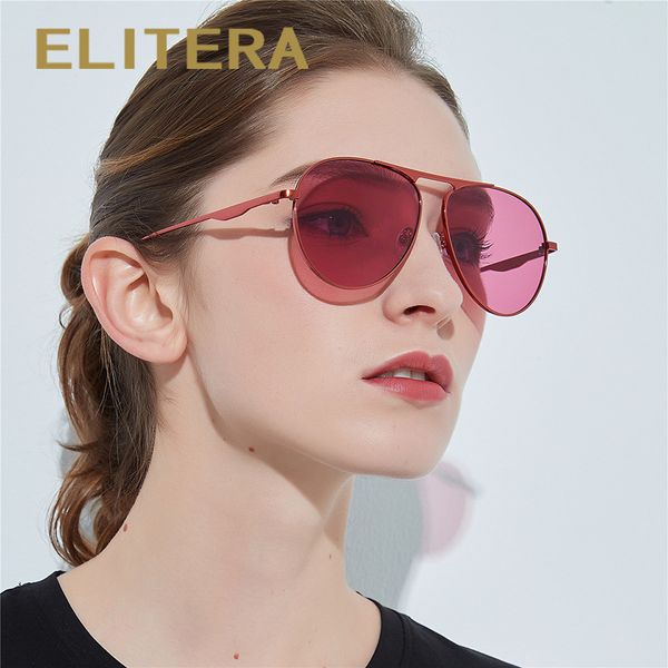 

elitera pilot style sunglasses women alloy oval lens classic driving glasses fashion eyewear uv400, White;black