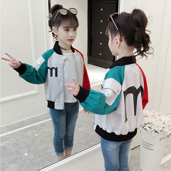 

2020 new fashion girls spring and autumn jackets fashionable kids jackets for girls kids coat baby boy jacket, Blue;gray