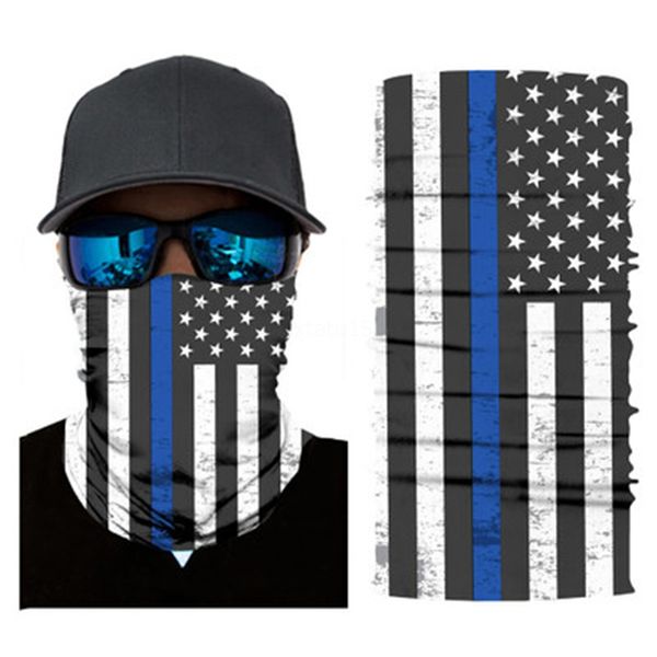 

3d skeleton face mask for cycling hunting game magic skull scarf face mask fishing bandanas outdoor headband men women neck scarves#292, Blue;black