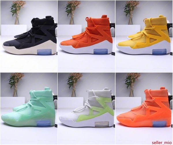 

mens 2019 fear of god 1 light bone black designer sneakers fashion fog cushion boots sports zoom casual shoes 40-45