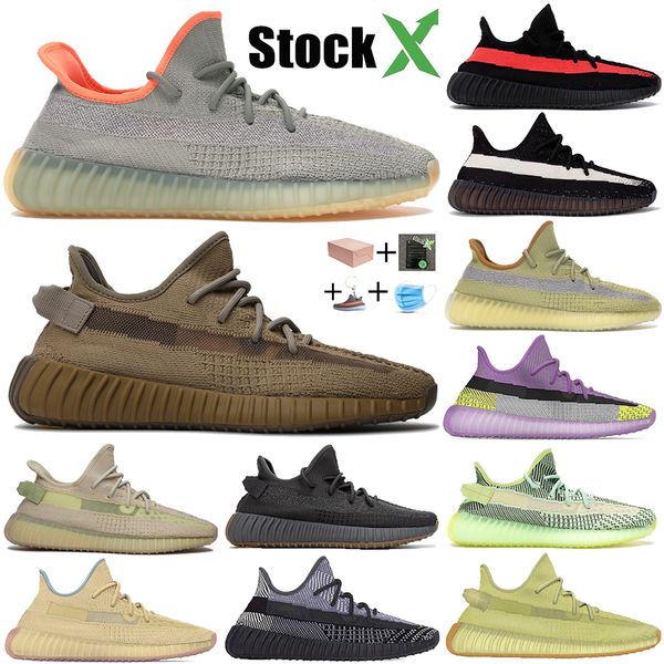 

kanye west cinder reflective oreo running shoes desert sage earth flax marsh sesame designer sneakers linen tail light men women trainers