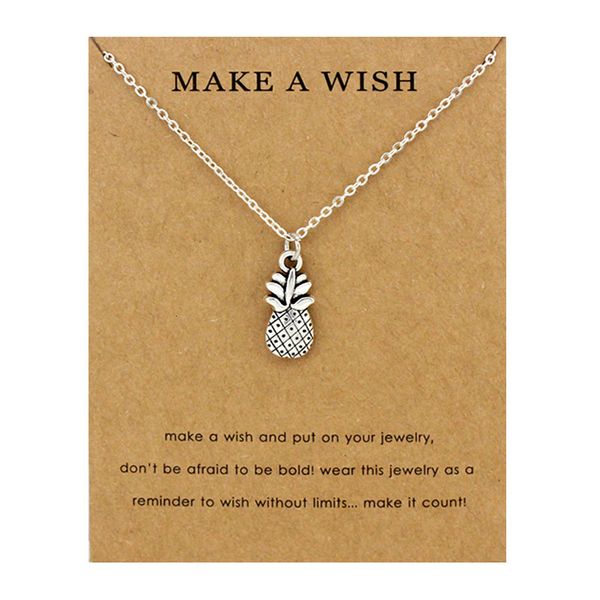

new pineapple apple pendants necklaces dragonfly women men girl bff fashion jewelry friendship gifts drop shipping, Silver