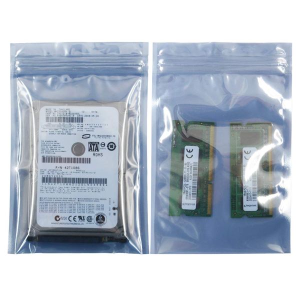 

50pcs anti static shielding ziplock bag esd bags 4x6 inch resealable antistatic zipper bag for ssd hdd and electronic devices