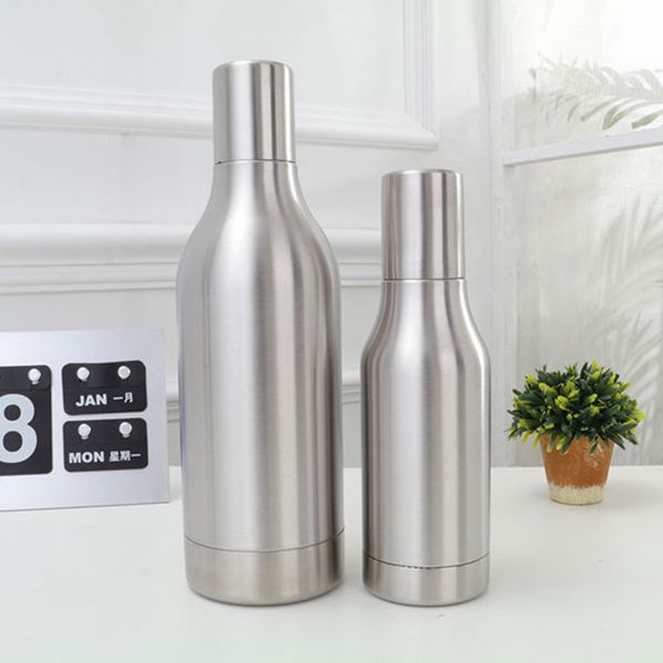 

customized outside portable double insulated wine bottles new style two different volumes of vacuum stainless steel water bottles