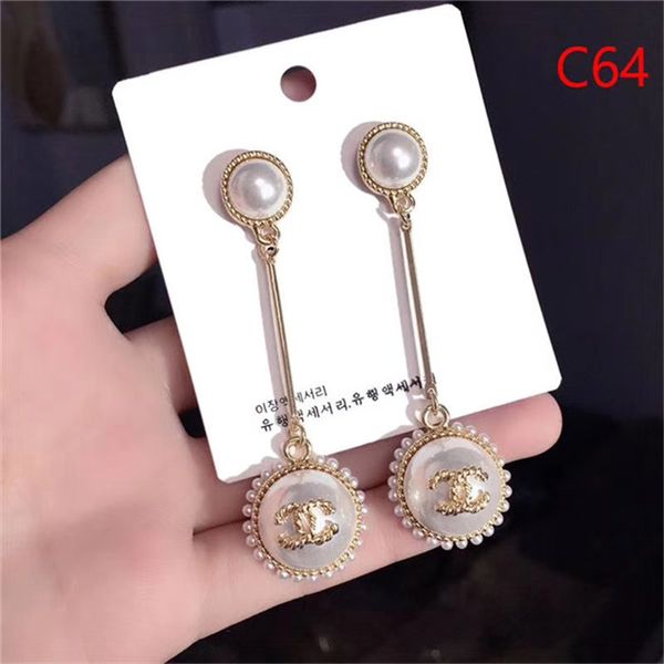 

Double letter earring ear tud gold ilver tone earring for women men wedding party jewelry gift, Golden;silver