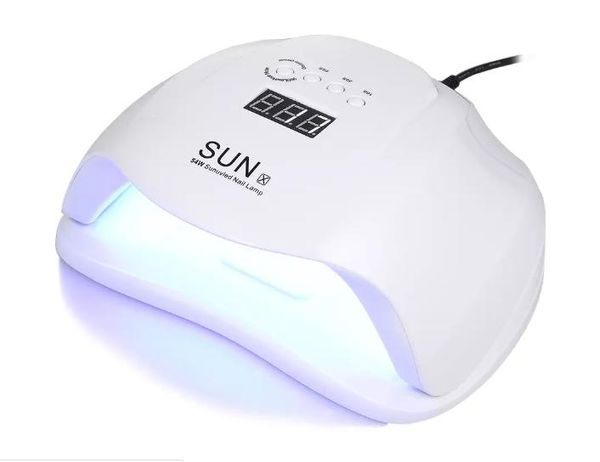 Sun x 54W LED Nail Lâmpada Secadora de unhas Lâmpada UV Manicure Rápido Dry Secador Secador Gel Polonês para Curing Lâmpada 5 pcs