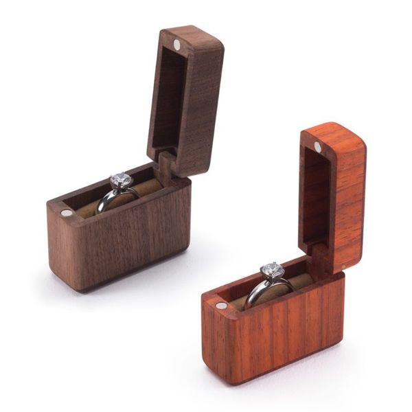 

wood ring bearer box wedding engagement ring holder box jewelry favor gift, Pink;blue