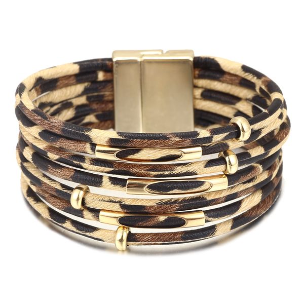 

new pu leather bracelet fashion leopard print bracelet jewelry women's lover gift cuff bracelets charm bracelets, White