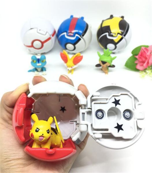 

Bla ting ball cute doll pikachu 5cm mini action figure tree e ence frog fox 7cm deformation ball kid toy