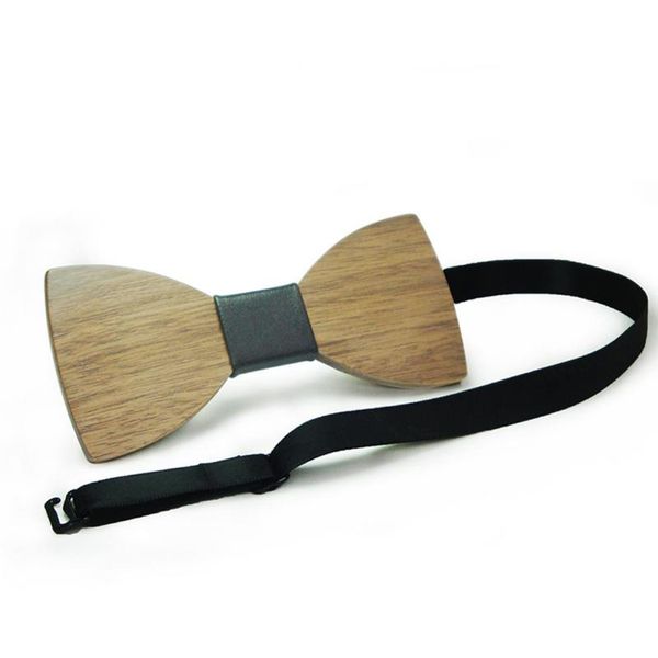 

men's bow wooden tie butterfly wooden bowties party shirts clothes bowties ties collar with synthetic leather, Red;brown