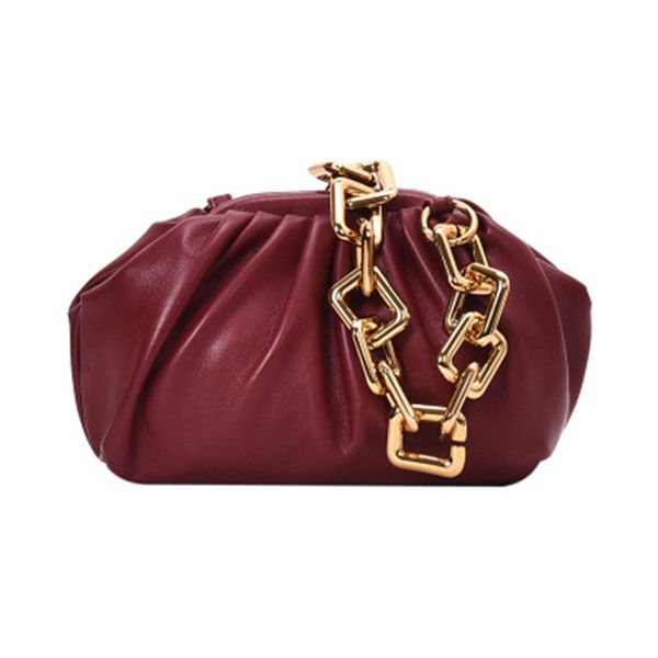 

luxury pu leather pouch handbag women soft hand purse fashion clutch bag evening party purse bag women large ruched cloud
