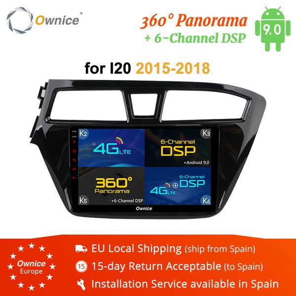 

ownice андроид 9.0 восьмиядерный 360 панорама к5 к6 автомобильный радиоприемник стерео для и20 2014 - компактного диска gps dvd-плеер с dsp
