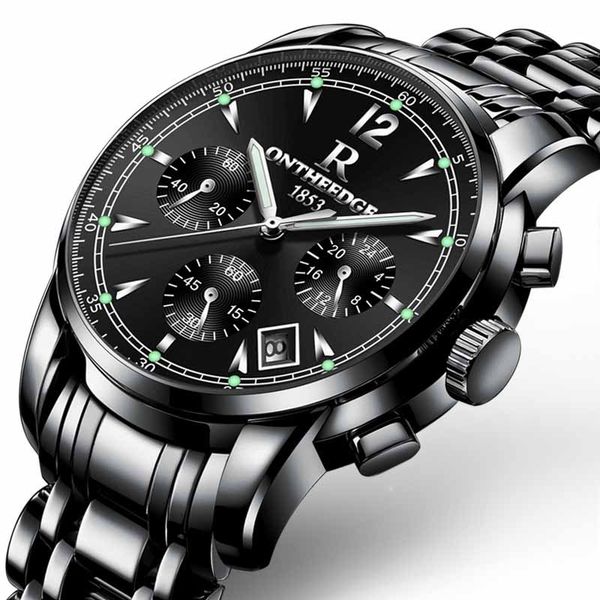 

business luxury men luminous watches fashion sport casual tungsten steel band watch quartz wristwatch reloj hombre, Slivery;brown