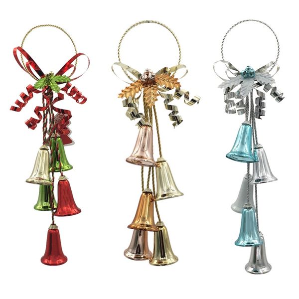 

unique christmas bell pendant door hanging jingle bell ornaments metal for home decor mini christmas tree craft for party