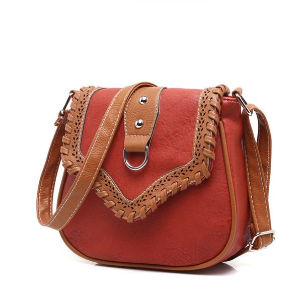 

ретро посыльного сумки ручной работы полые цветочные лоскутная цвета matching кожа сплетенный мешок плеча малый креста тела сумка смазливая