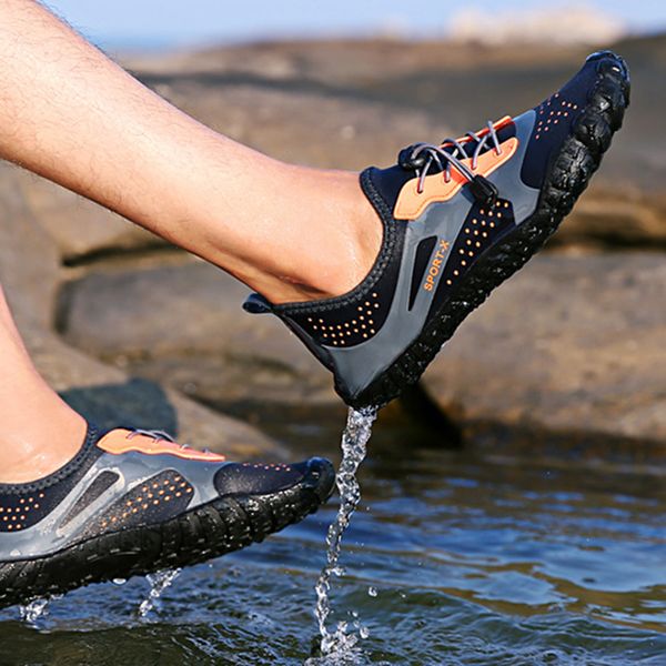 

elastic light aqua shoes lover summer cool water sneakers men soft breathable beach shoes women outdoor seaside nonslip footwear