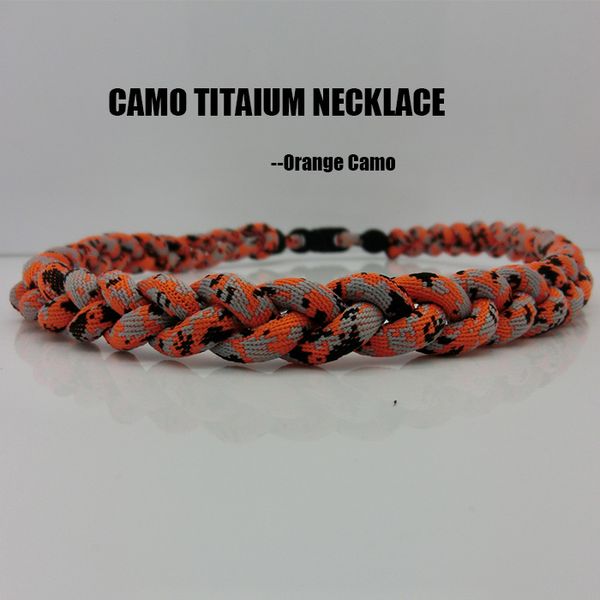 

2017 new orange camo titanium sports necklace for baseball softball, Silver
