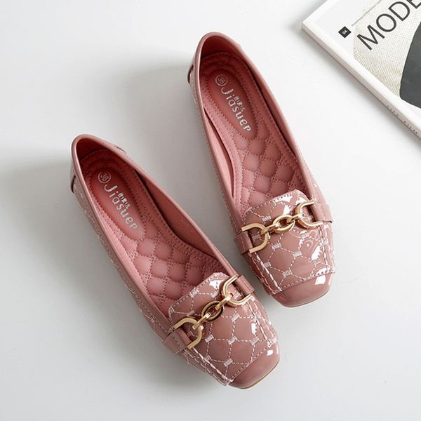 

spring autumn women flat shoes fashion slip-on ballerina flats casual shoes patent leather loafers ladies footwear women, Black